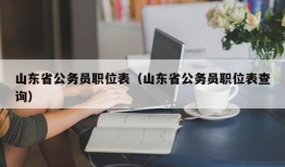 山东省公务员职位表（山东省公务员职位表查询）