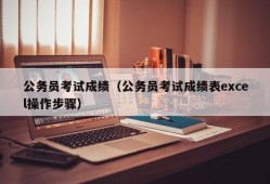 公务员考试成绩（公务员考试成绩表excel操作步骤）