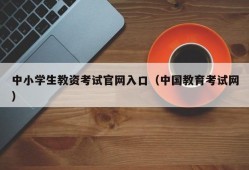 中小学生教资考试官网入口（中国教育考试网）