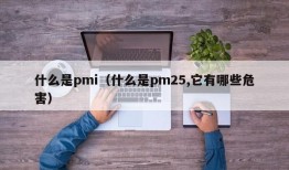 什么是pmi（什么是pm25,它有哪些危害）