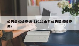 公务员成绩查询（2023山东公务员成绩查询）