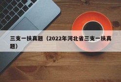 三支一扶真题（2022年河北省三支一扶真题）