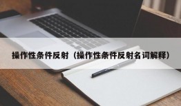 操作性条件反射（操作性条件反射名词解释）