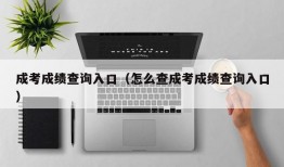 成考成绩查询入口（怎么查成考成绩查询入口）