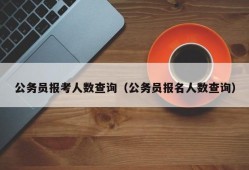 公务员报考人数查询（公务员报名人数查询）