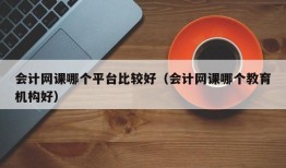 会计网课哪个平台比较好（会计网课哪个教育机构好）