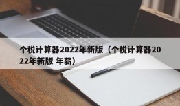 个税计算器2022年新版（个税计算器2022年新版 年薪）