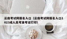 云南考试网报名入口（云南考试网报名入口2023成人高考准考证打印）