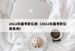 2022年国考职位表（2022年国考职位表贵州）