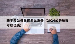 新手考公务员该怎么准备（2024公务员报考职位表）