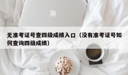 无准考证号查四级成绩入口（没有准考证号如何查询四级成绩）