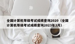 全国计算机等级考试成绩查询2020（全国计算机等级考试成绩查询2023年3月）