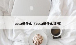 acca是什么（acca是什么证书）