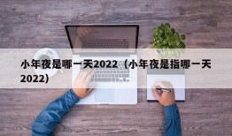 小年夜是哪一天2022（小年夜是指哪一天2022）