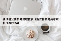 浙江省公务员考试职位表（浙江省公务员考试职位表2024）