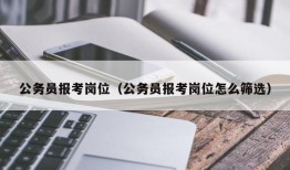 公务员报考岗位（公务员报考岗位怎么筛选）