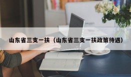 山东省三支一扶（山东省三支一扶政策待遇）