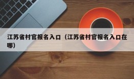 江苏省村官报名入口（江苏省村官报名入口在哪）