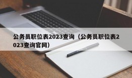 公务员职位表2023查询（公务员职位表2023查询官网）